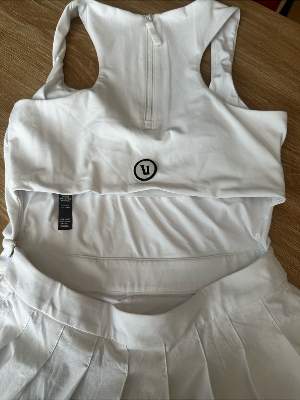 Vuori White Pleated Skater Tennis Skirt - Picture 4 of 5